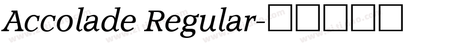 Accolade Regular字体转换